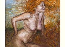 Nude with red hair